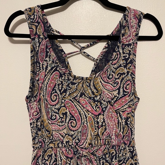 Linen Paisley Print Summer Dress - Picture 4 of 6